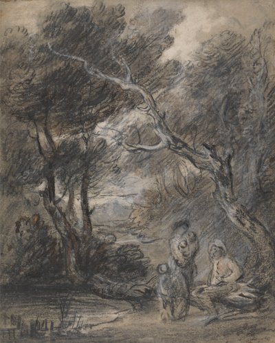 Paysage boisé avec figures - Thomas Gainsborough