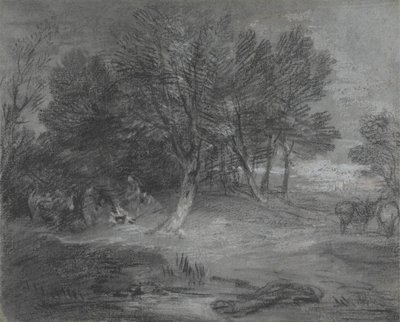 Paysage boisé avec campement de gitans - Thomas Gainsborough