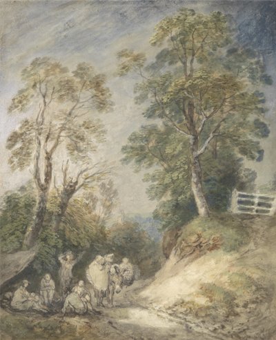 Paysage boisé avec campement de gitans - Thomas Gainsborough