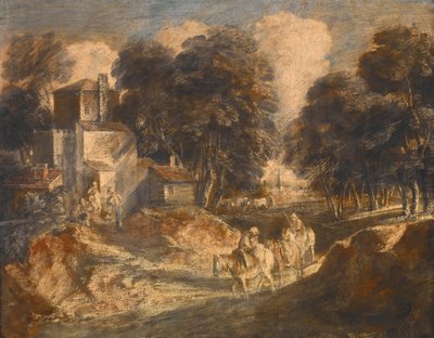 Waldlandschaft mit berittenen Bauern - Thomas Gainsborough