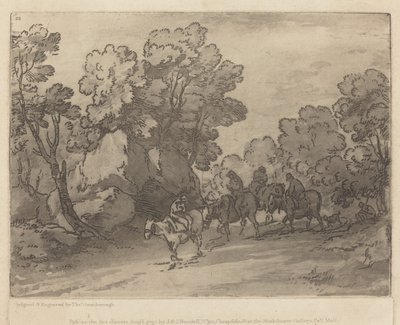 Paysage boisé avec cavaliers - Thomas Gainsborough