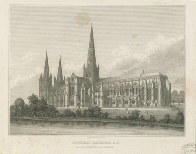 Cathédrale de Lichfield - Vue Sud-Est: gravure, nd [c 1833] - Thomas George Lomax