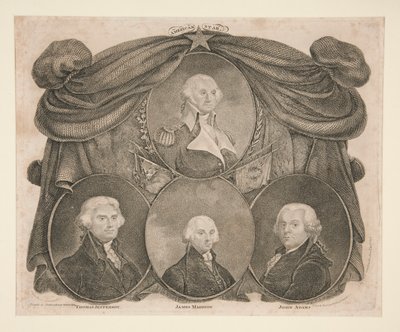 Étoile américaine, Washington, Jefferson, Madison et Adams - Thomas Gimbrede