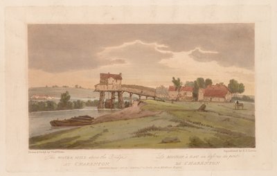 Sélection de vingt des vues les plus pittoresques de Paris : Le moulin à eau au-dessus du pont de Charenton - Thomas Girtin