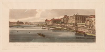 Une sélection de vingt des vues les plus pittoresques de Paris : Vue du Louvre et du pont, 1802 - Thomas Girtin