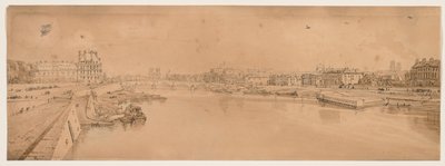 Une sélection de vingt des vues les plus pittoresques de Paris : Vue des Tuileries et du pont prise du Pont de la Concorde - Thomas Girtin