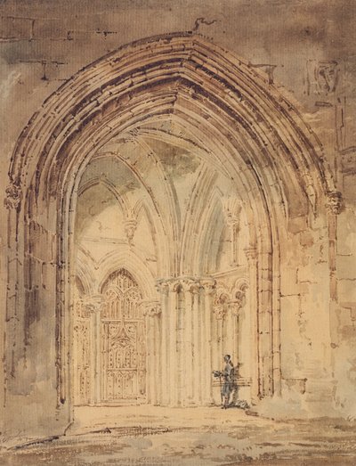 Cathédrale de St. Alban, Hertfordshire, vers 1797 - Thomas Girtin