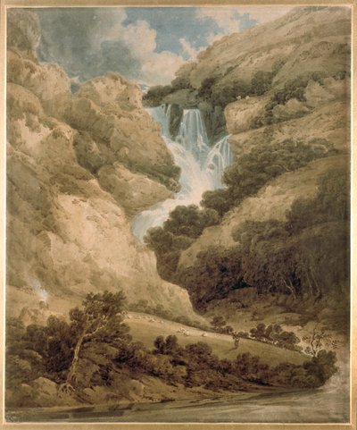 La gorge de Wathenlath avec les chutes de Lodore, Derwentwater - Thomas Girtin