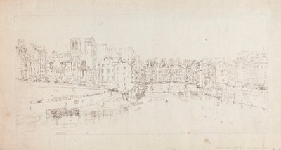 Vue du Pont Saint-Michel depuis le Pont Neuf - Thomas Girtin