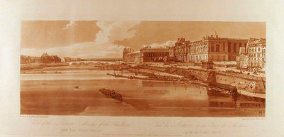 Ansicht des Louvre und der Brücke der Thuilleries vom Pont-Neuf aus - Thomas Girtin