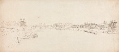Vue des Tuileries et du Pont prise depuis le Pont de la Concorde - Thomas Girtin