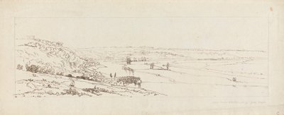 Vue des fontaines de Marly, et Saint-Germain-en-Laye vu au loin - Thomas Girtin