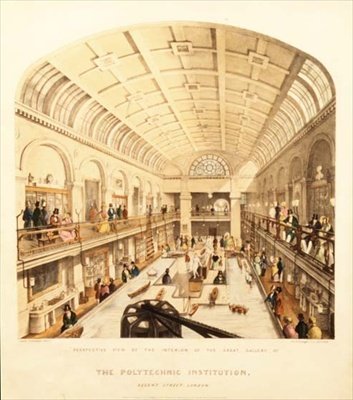 Vue intérieure de la Grande Galerie à l