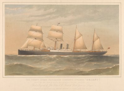 Lithographie du navire à vapeur 