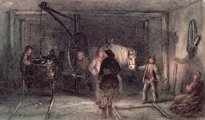 Poneys de mine et chariot - Thomas H. Hair
