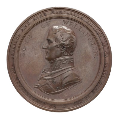 Médaille commémorative de Wellington et Blücher à Waterloo, 1815 - Thomas Halliday