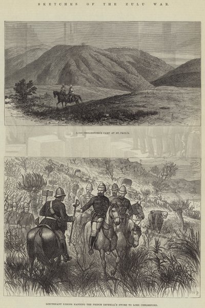 Croquis de la guerre zouloue - Thomas Harrington Wilson