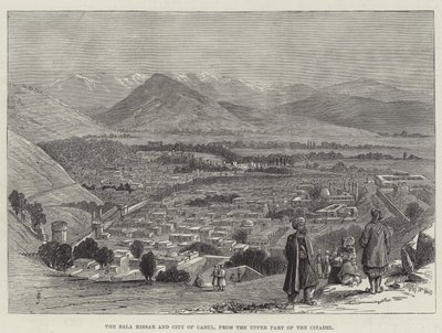 Le Bala Hissar et la ville de Kaboul, depuis la partie supérieure de la citadelle - Thomas Harrington Wilson