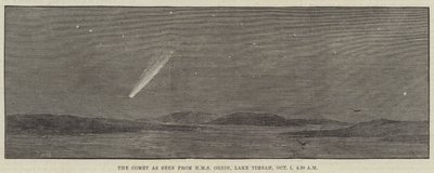 La comète vue du HMS Orion, lac Timsah, 1er octobre, 4h30 du matin - Thomas Harrington Wilson