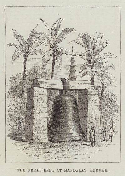 La grande cloche à Mandalay, Birmanie - Thomas Harrington Wilson