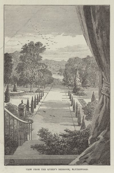 Vue depuis la Chambre de la Reine, Blythswood - Thomas Harrington Wilson