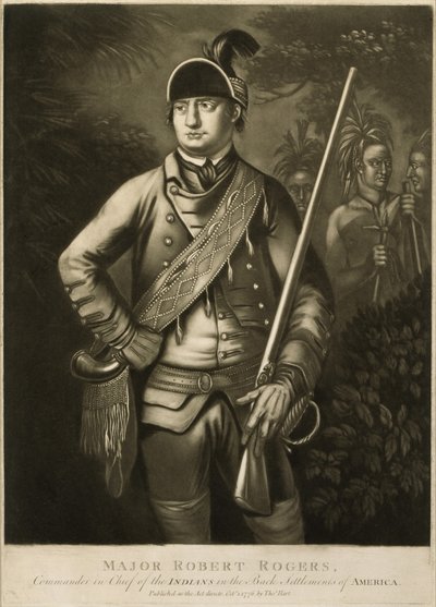 Major Robert Rogers, commandant en chef des Indiens dans les colonies arrières d