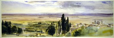 Frascati depuis la Villa Aldobrandini - Thomas Hartley Cromek