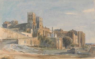 La cathédrale et le palais des papes, Avignon - Thomas Hartley Cromek