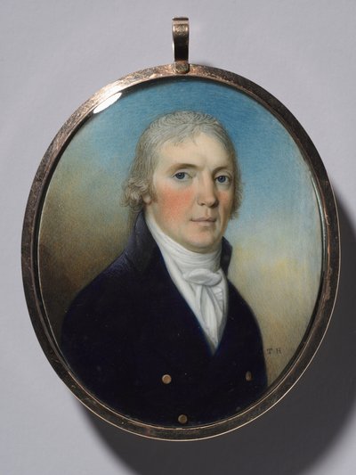 Paire de miniatures: Portrait d
