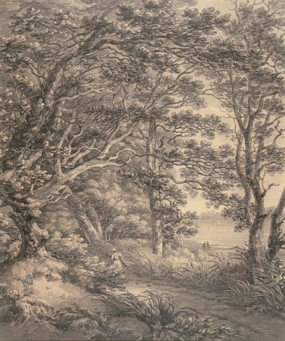 Paysage fluvial avec figures - Thomas Hearne