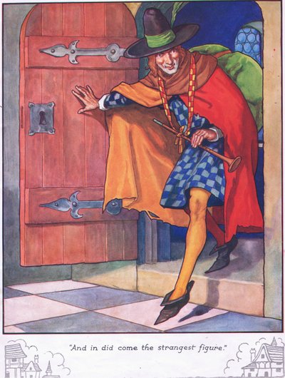 "Et le personnage le plus étrange est entré" (lithographie couleur) - Thomas Heath Robinson