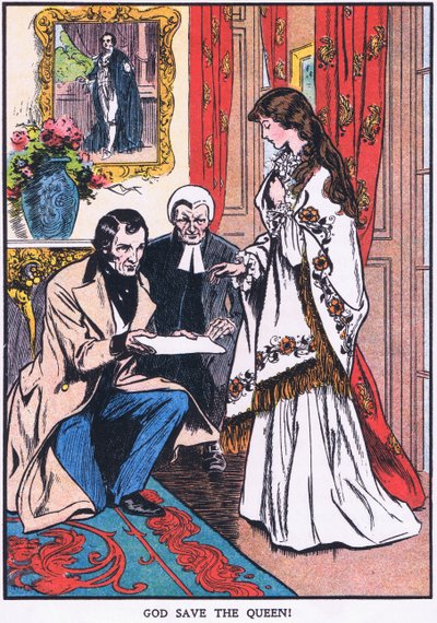 "God save the Queen" (lithographie couleur) - Thomas Heath Robinson