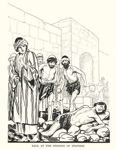 Saul lors de la lapidation d