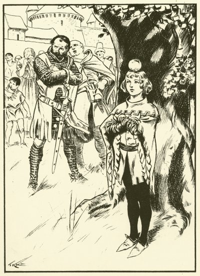 Le fils de Tell et la pomme (gravure) - Thomas Heath Robinson