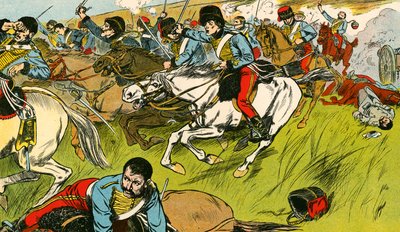 La charge de la brigade légère (lithographie couleur) - Thomas Heath Robinson