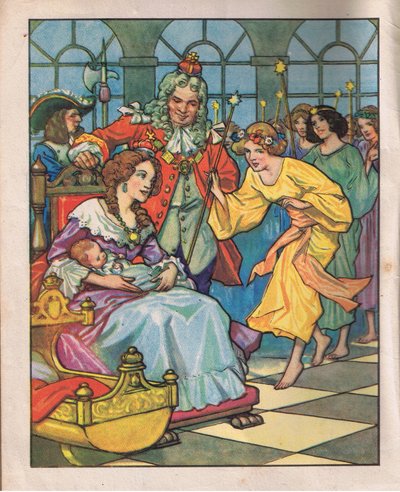 Les fées et la princesse (litho) - Thomas Heath Robinson
