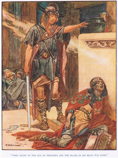 Ils fixent le fils de Thorsten (litho) - Thomas Heath Robinson