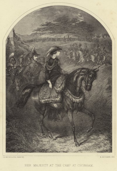 Sa Majesté la reine Victoria au camp de Chobham - Thomas Henry Nicholson