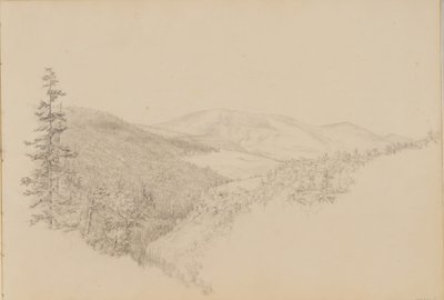 Kauterskill Clove du carnet de croquis de paysages et sujets animaliers, vers 1860-64 - Thomas Hewes Hinckley
