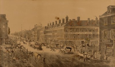 Broadway, New York, 1836 (montrant le Webb