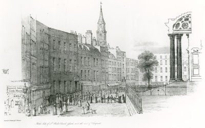 Côté nord de la cathédrale Saint-Paul, Londres, cimetière avec la fin de Cheapside - Thomas Hornor