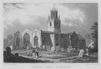 Église de Colyton, Devonshire (gravure) - Thomas Hosmer (after) Shepherd