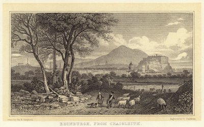 Édimbourg, de Craigleith (gravure) - Thomas Hosmer (after) Shepherd