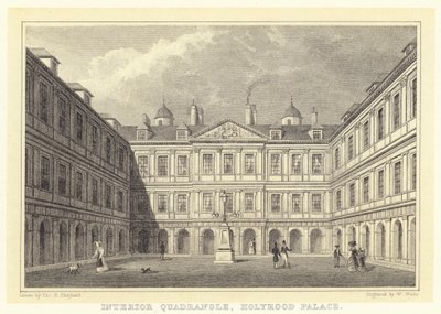 Cour intérieure, Palais de Holyrood - Thomas Hosmer (after) Shepherd