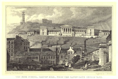 Le lycée, Calton Hill, depuis le cimetière de l