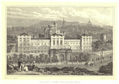 La prison, depuis Calton Hill (gravure) - Thomas Hosmer (after) Shepherd