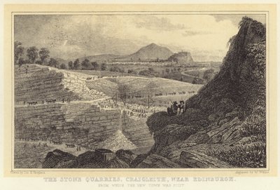 Les carrières de pierre, Craigleith, près d