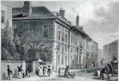 Vue de la Salle des Orfèvres depuis Foster Lane, vers 1827 - Thomas Hosmer (after) Shepherd