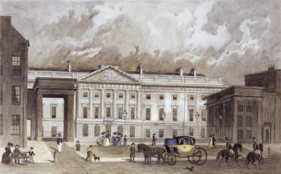 Gravure contemporaine de la nouvelle Monnaie royale, c.1830 - Thomas Hosmer Shepherd