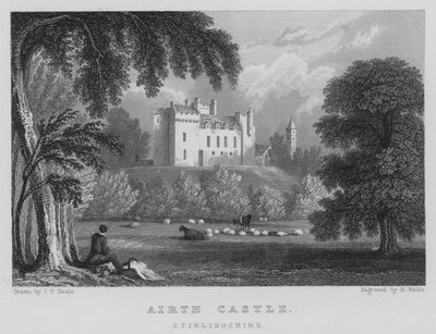 Château Airth, Stirlingshire (gravure) - Thomas Hosmer Shepherd